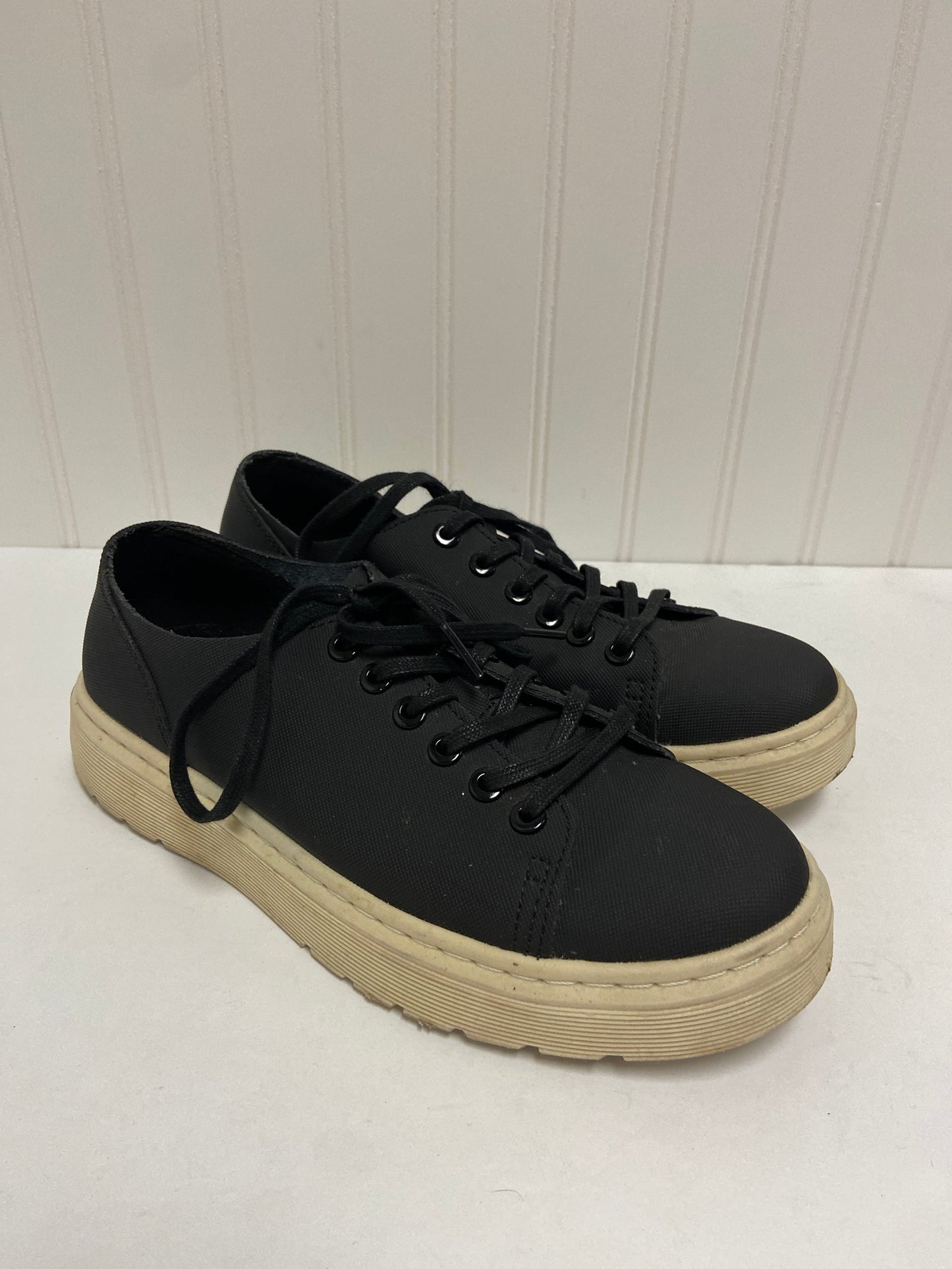 Black & Cream Shoes Sneakers Dr Martens, Size 7