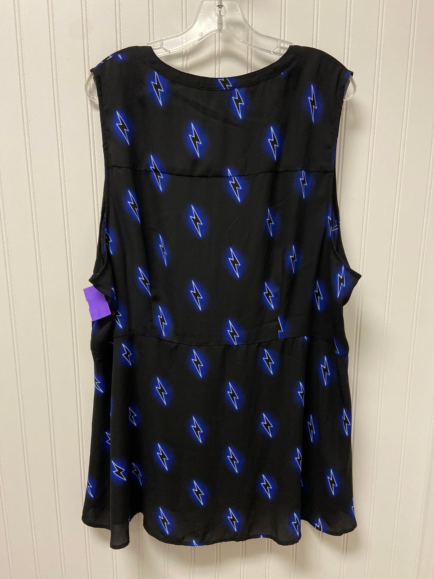 Black & Blue Blouse Sleeveless Torrid, Size 3x