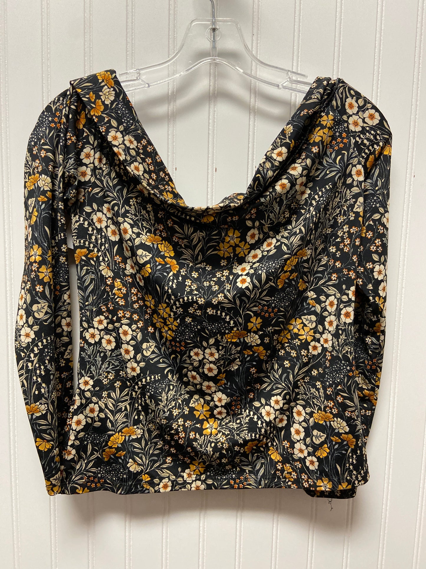 Floral Print Top Long Sleeve H&m, Size M