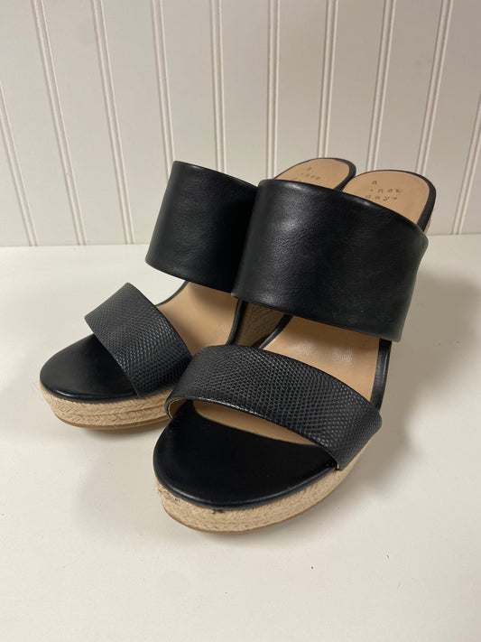 Shoes Heels Wedge By A New Day In Black, Size: 10