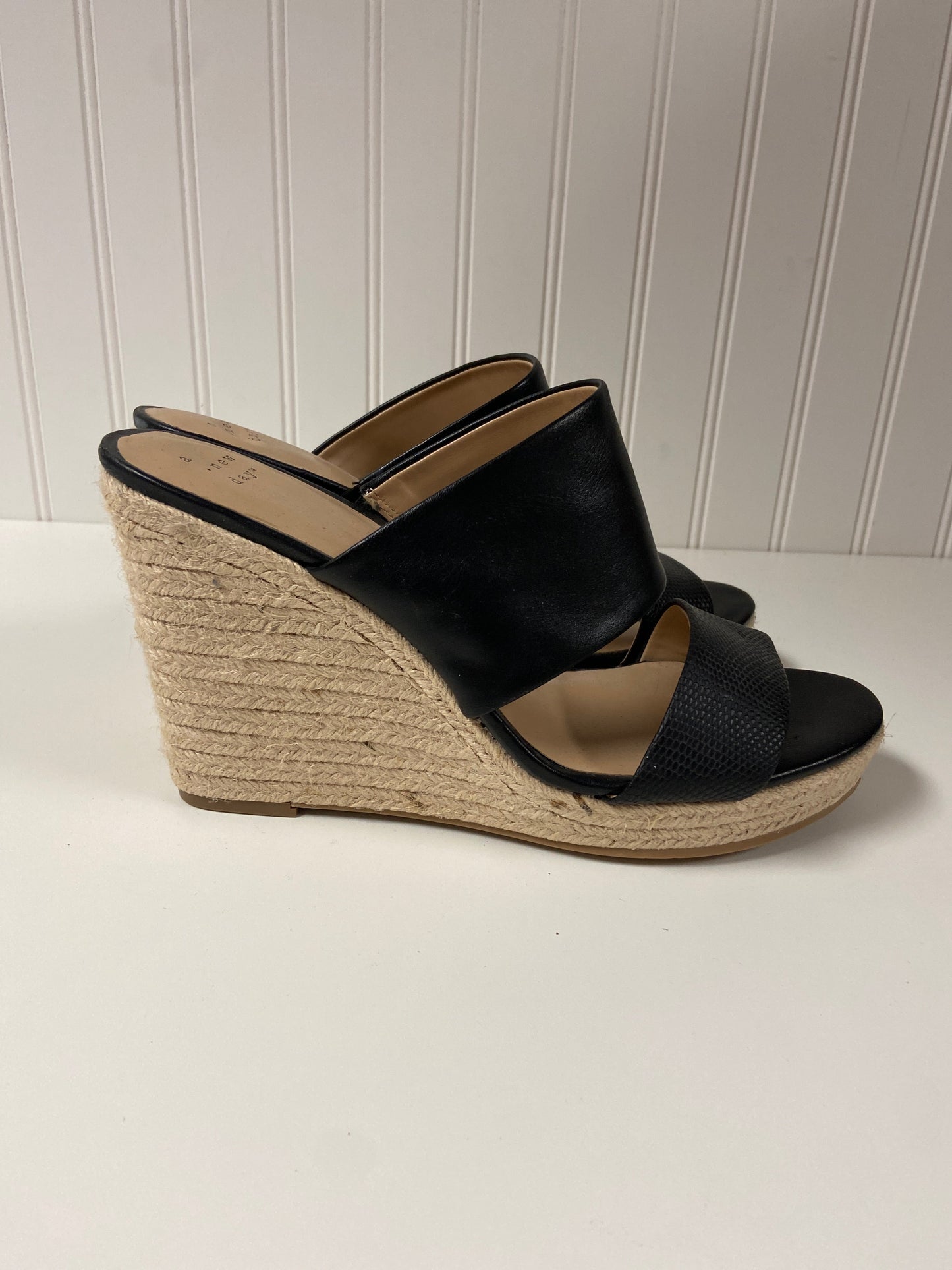 Shoes Heels Wedge By A New Day In Black, Size: 10