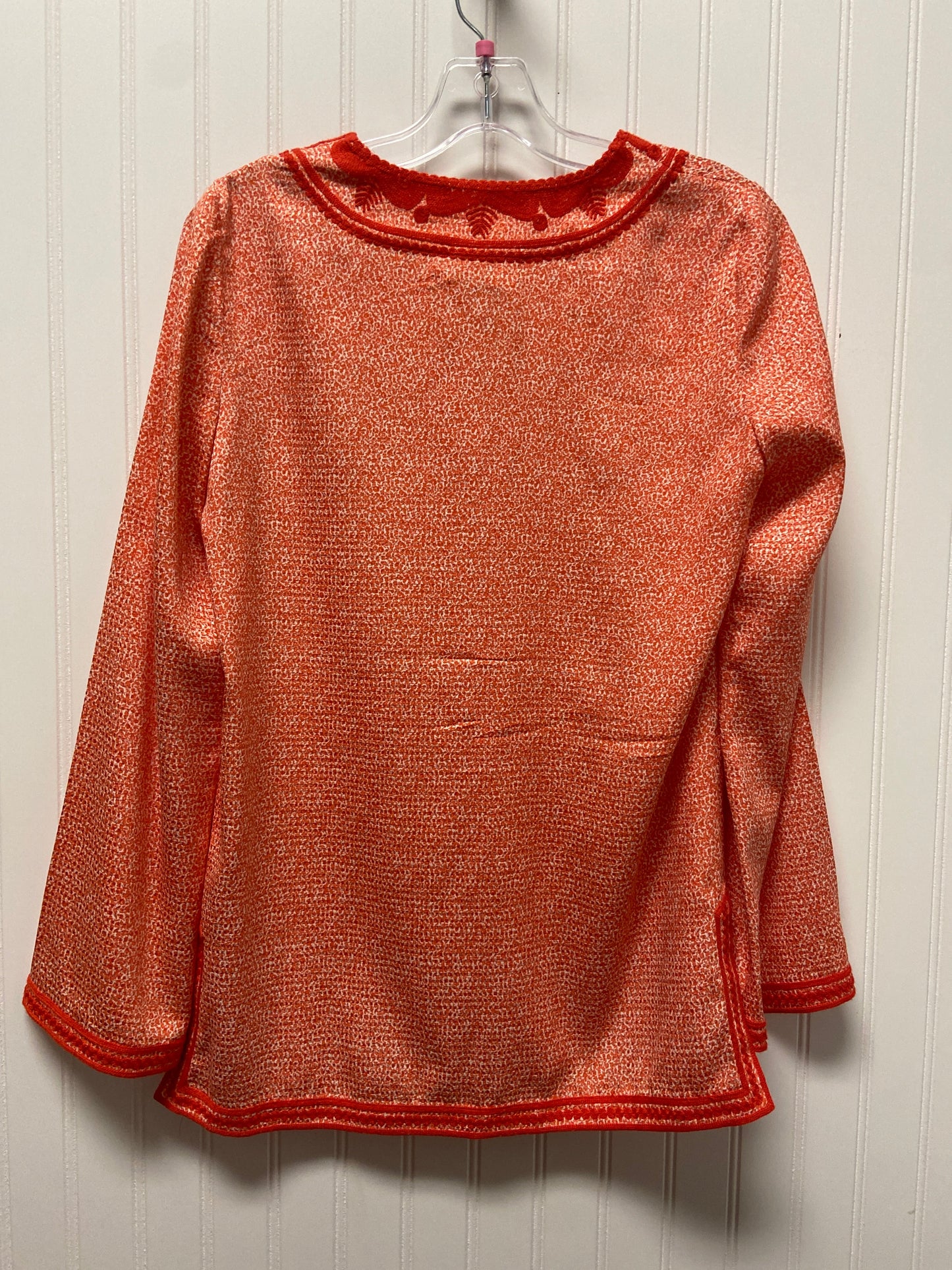 Red Blouse Long Sleeve Tory Burch, Size Xs