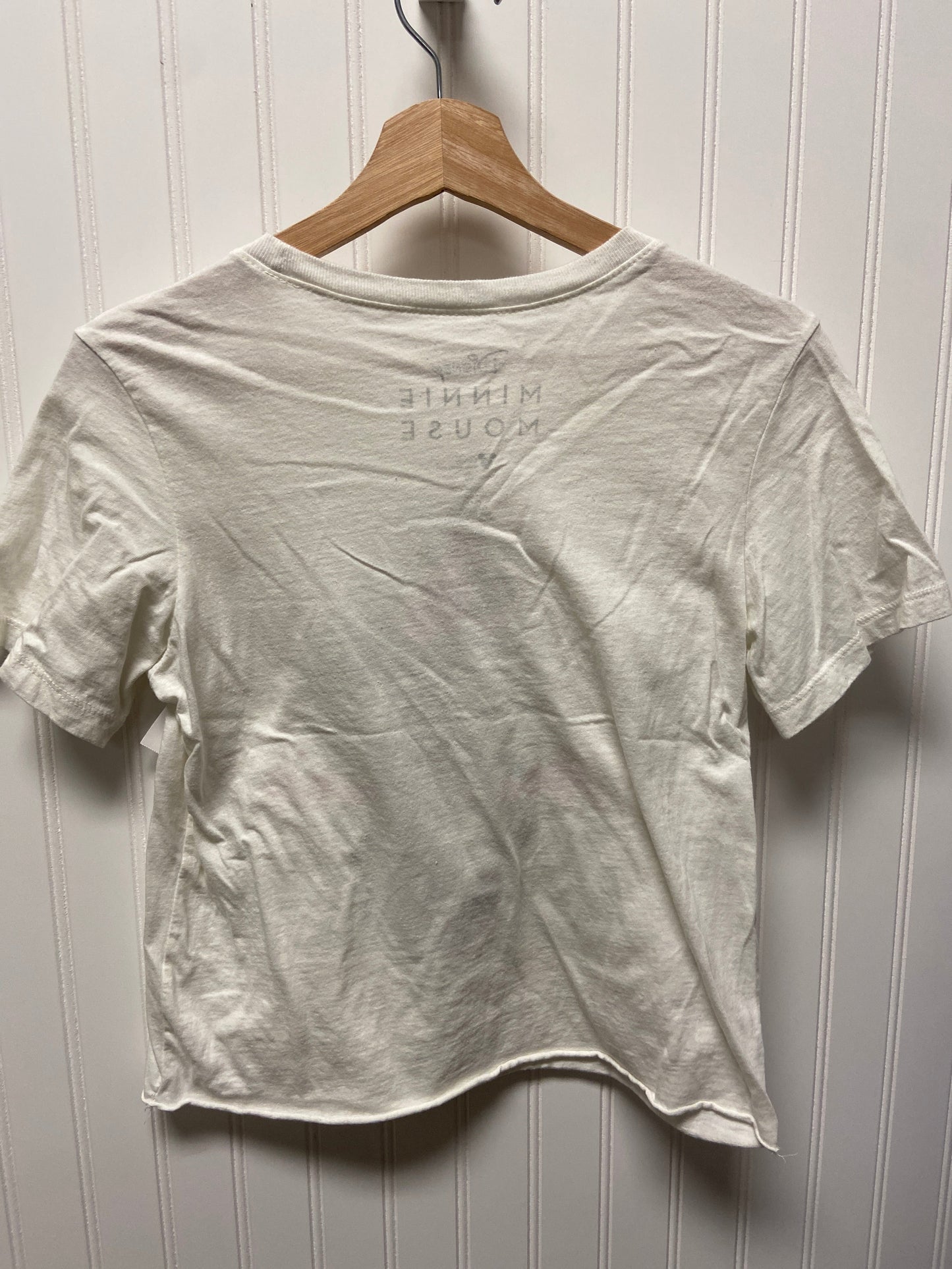 Top Short Sleeve By Disney Store In Cream, Size: L