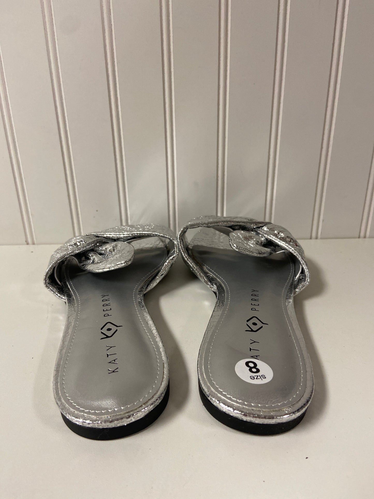 Silver Shoes Flats Clothes Mentor, Size 8