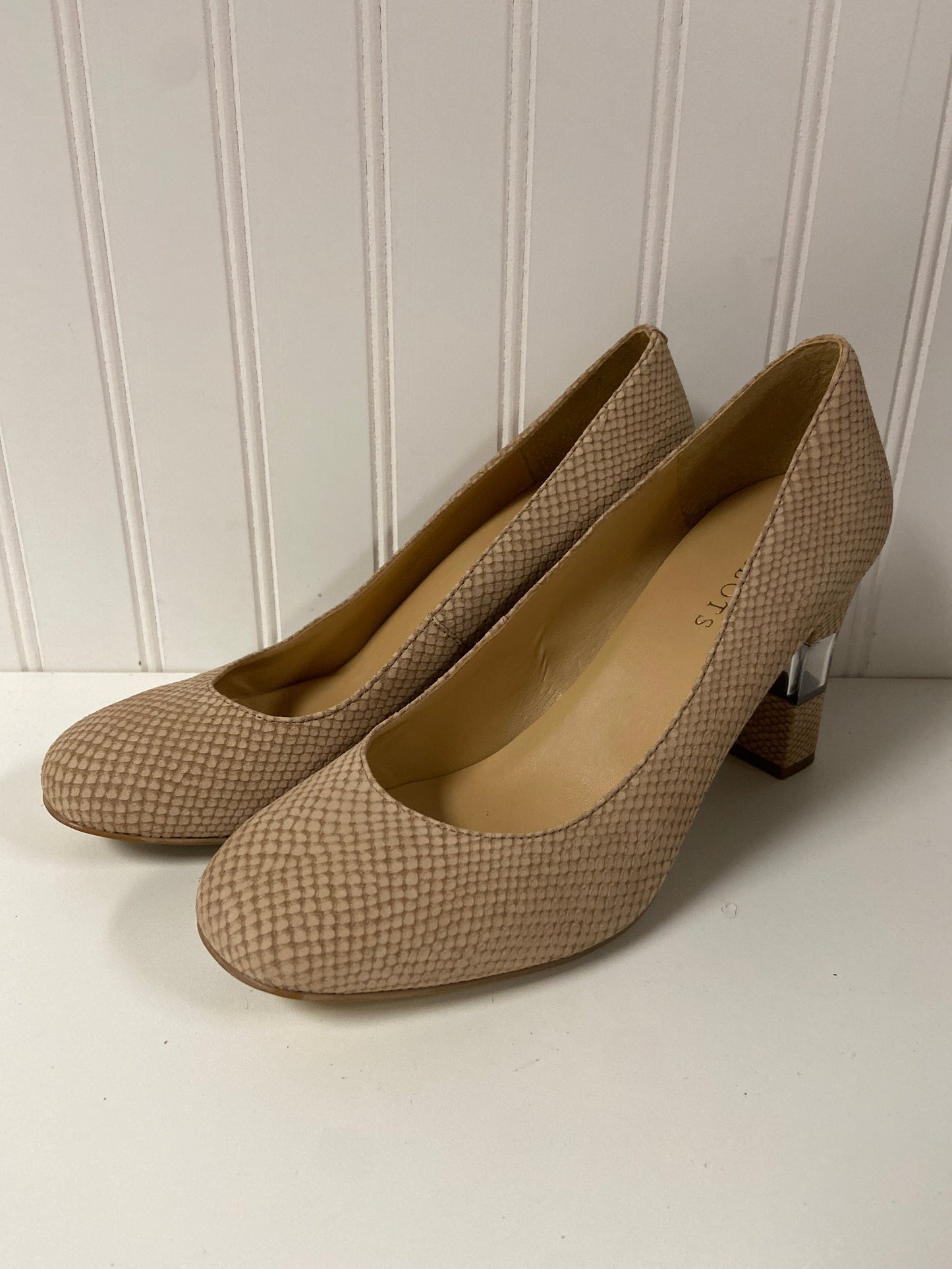 Shoes Heels Block By Talbots In Beige, Size: 8.5