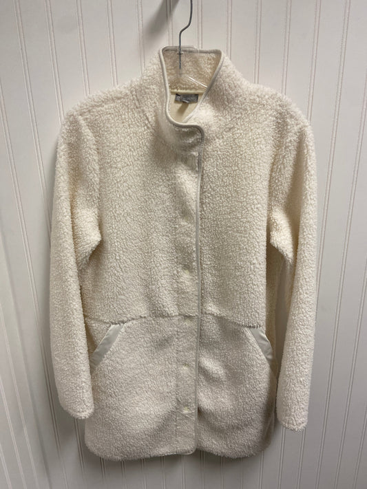 Coat Faux Fur & Sherpa By Talbots In Cream, Size: Xs