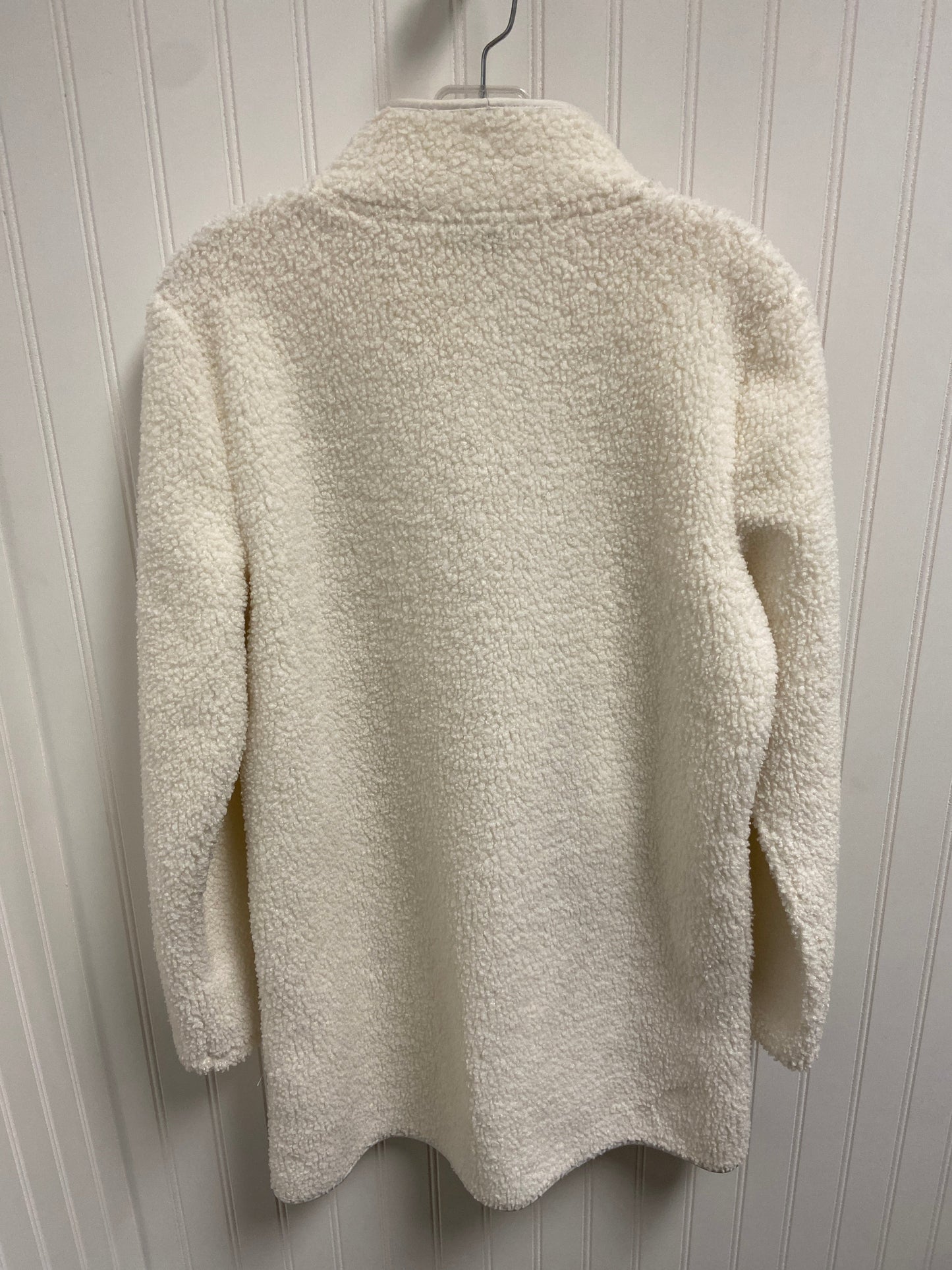 Coat Faux Fur & Sherpa By Talbots In Cream, Size: Xs