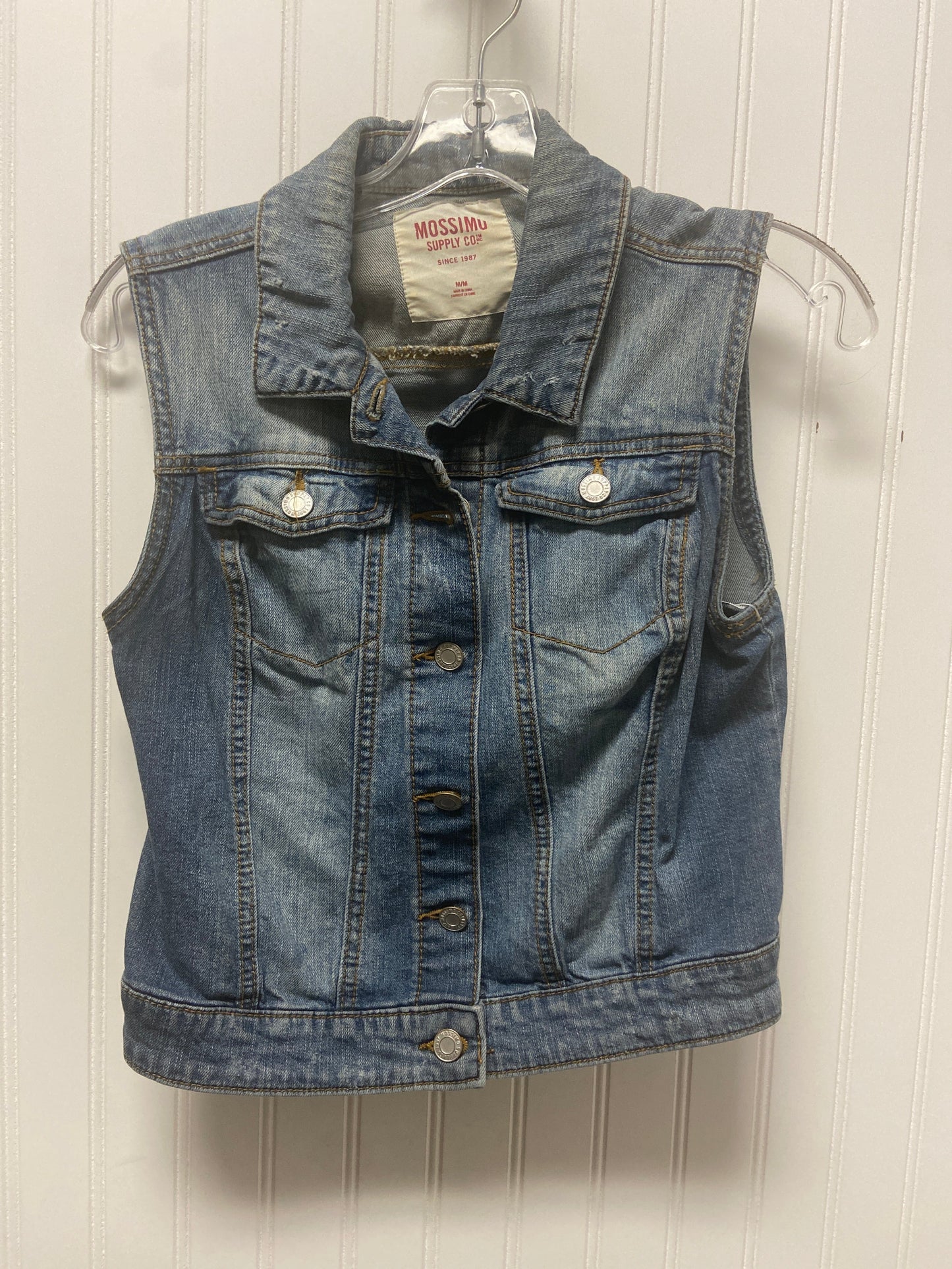 Vest Other By Mossimo In Blue Denim, Size: M