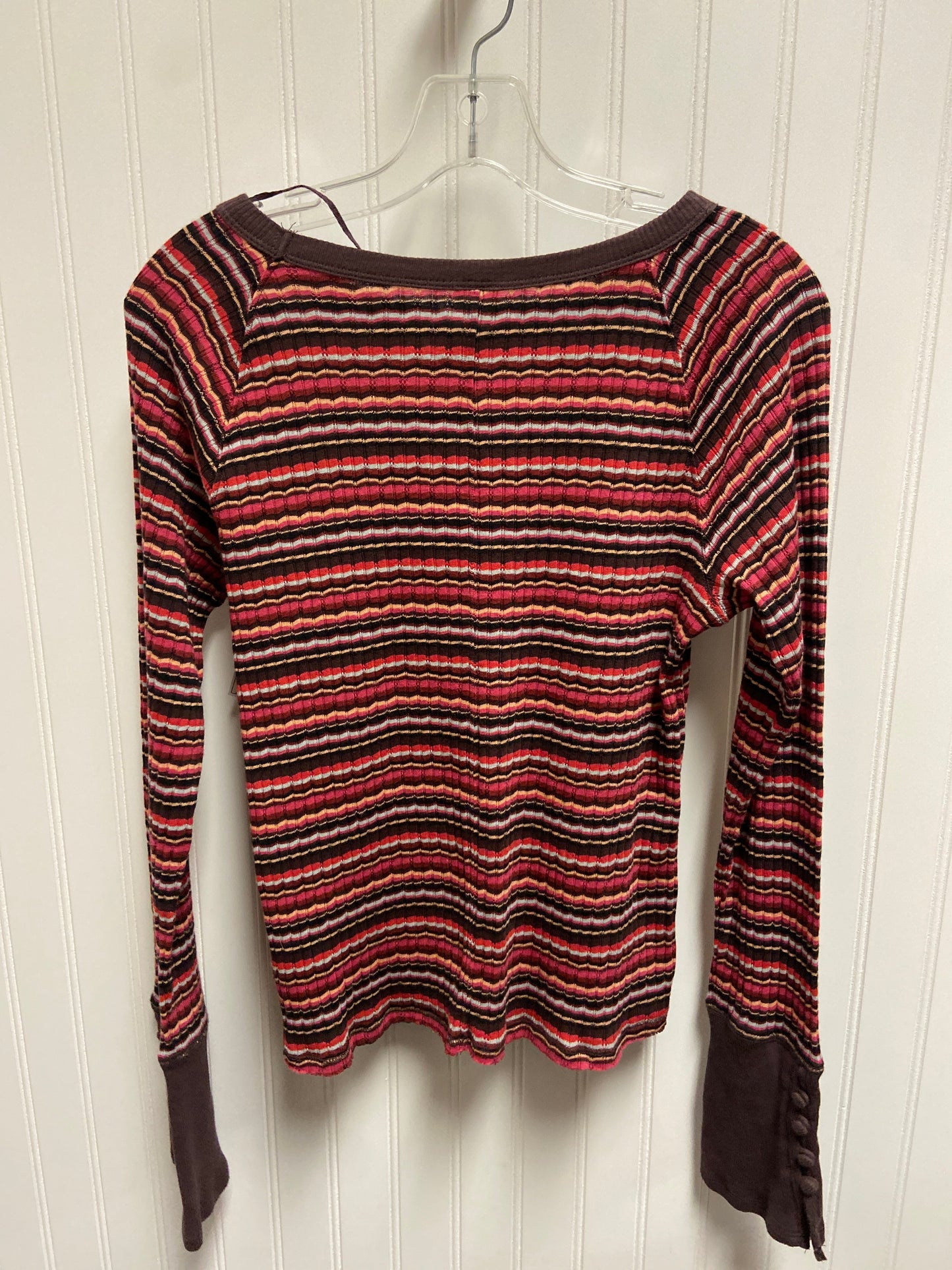 Top Long Sleeve By We The Free In Striped Pattern, Size: L