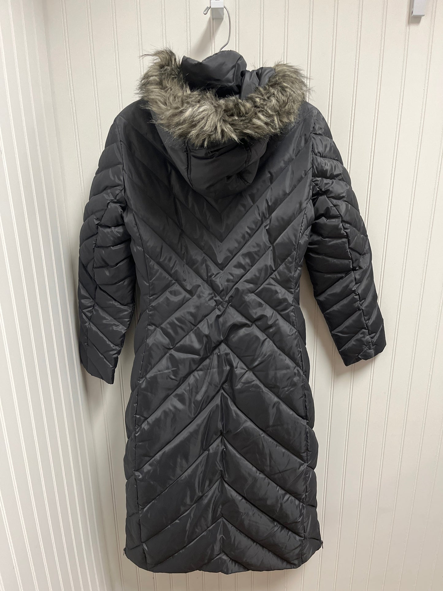 Coat Parka By Larry Levine In Grey, Size: S