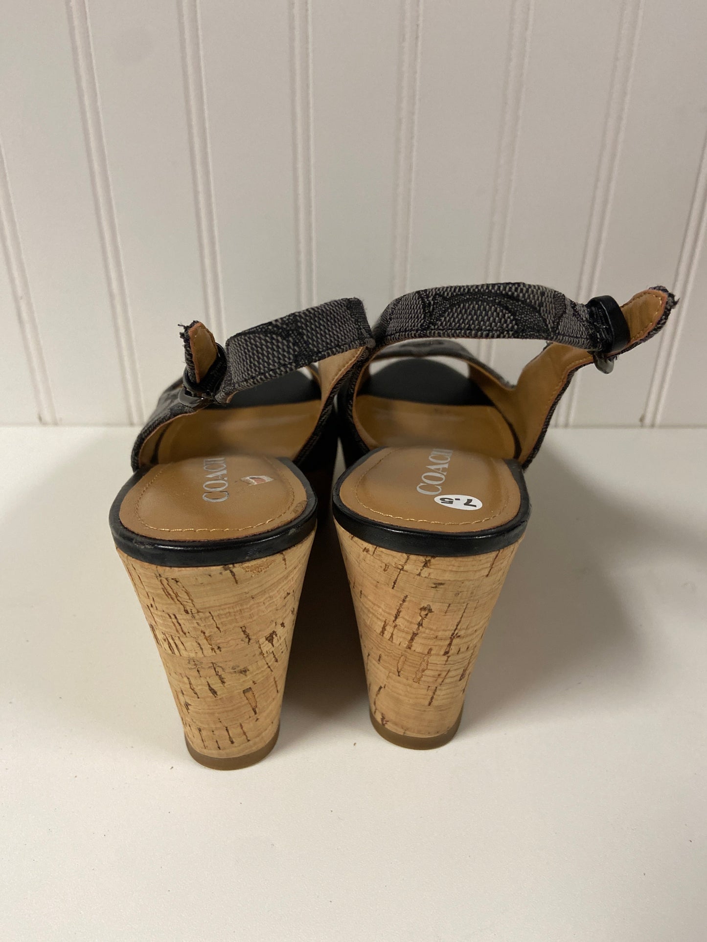 Sandals Designer By Coach In Black, Size: 7.5