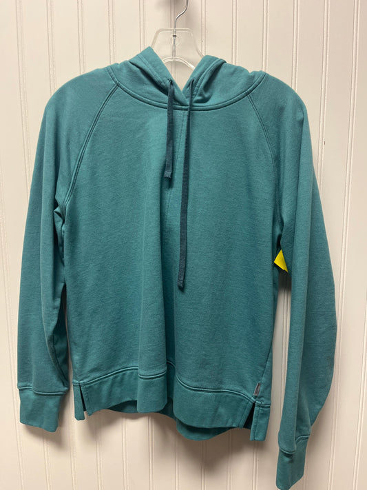 Sweatshirt Hoodie By Eddie Bauer In Teal, Size: S