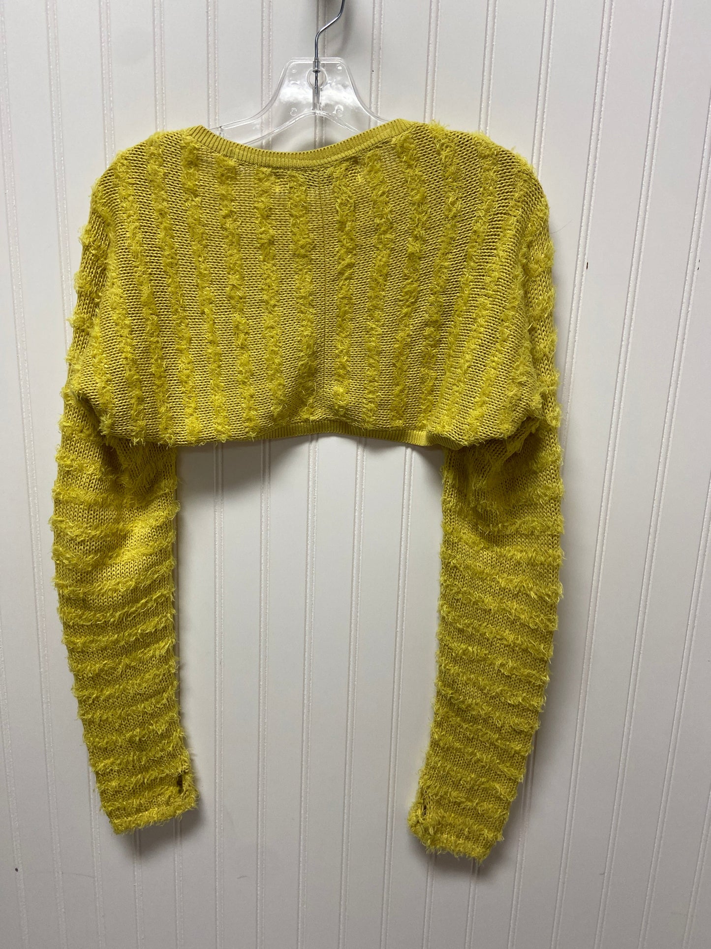 Sweater Cardigan By Free People In Yellow, Size: L