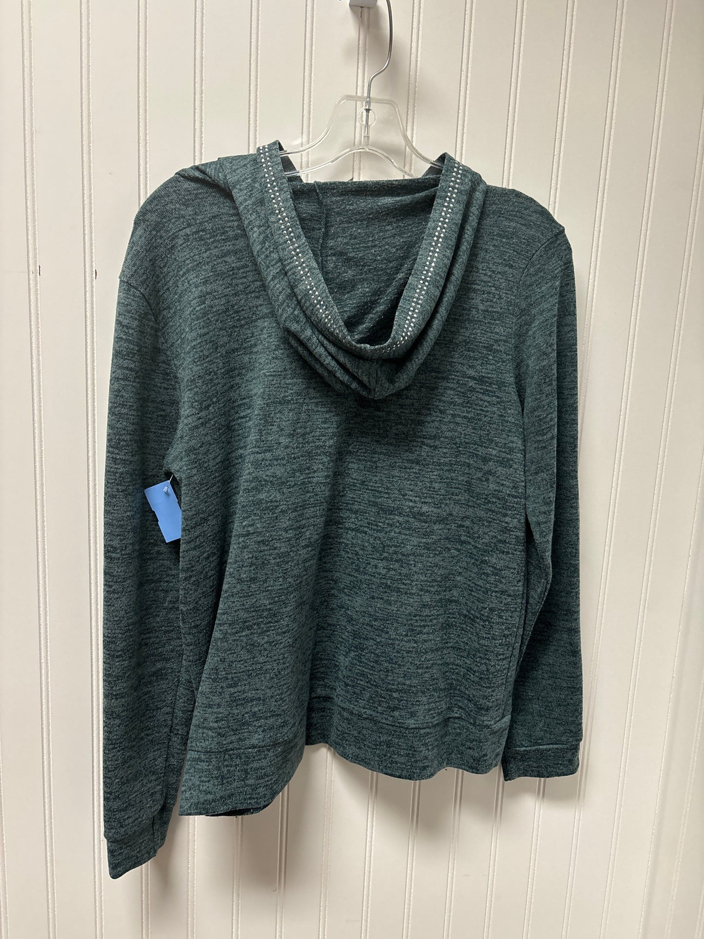 Sweatshirt Hoodie By Clothes Mentor In Green, Size: M