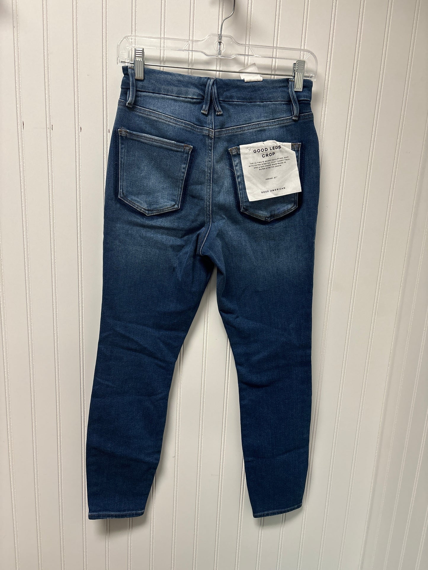 Jeans Skinny By Good American In Blue Denim, Size: 8