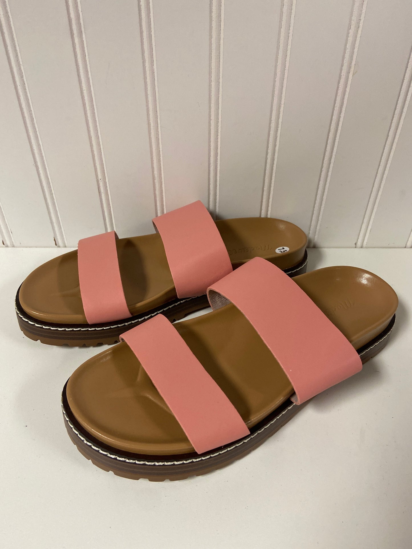 Sandals Flats By Madewell In Brown & Pink, Size: 7.5