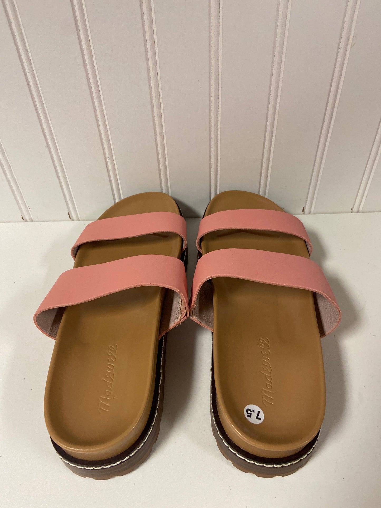 Sandals Flats By Madewell In Brown & Pink, Size: 7.5