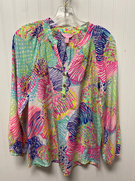 Top Long Sleeve Designer By Lilly Pulitzer In Multi-colored, Size: Xs