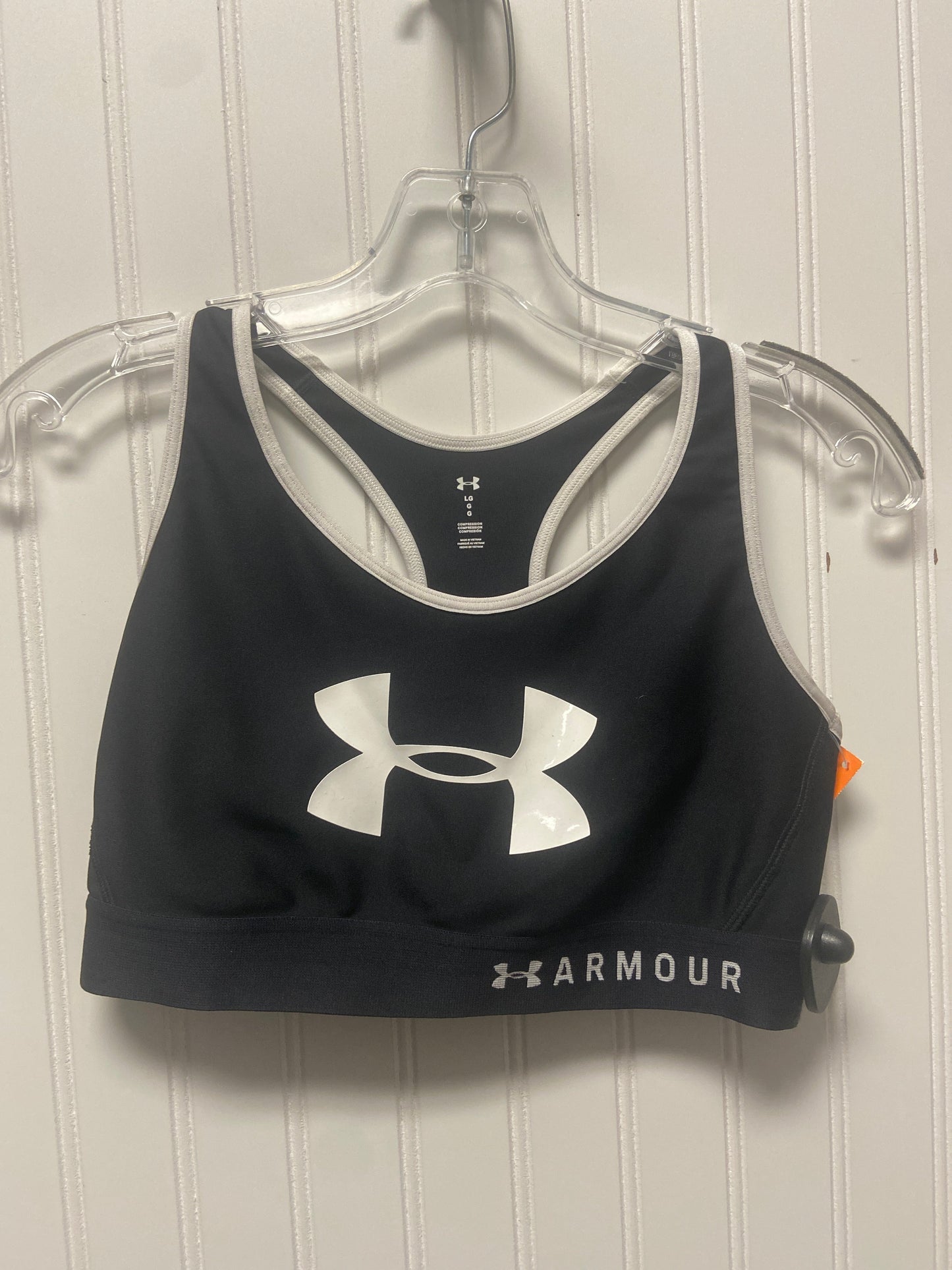 Athletic Bra By Under Armour In Black & White, Size: L