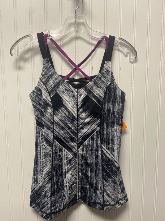 Athletic Tank Top By Lululemon In Black & White, Size: 6