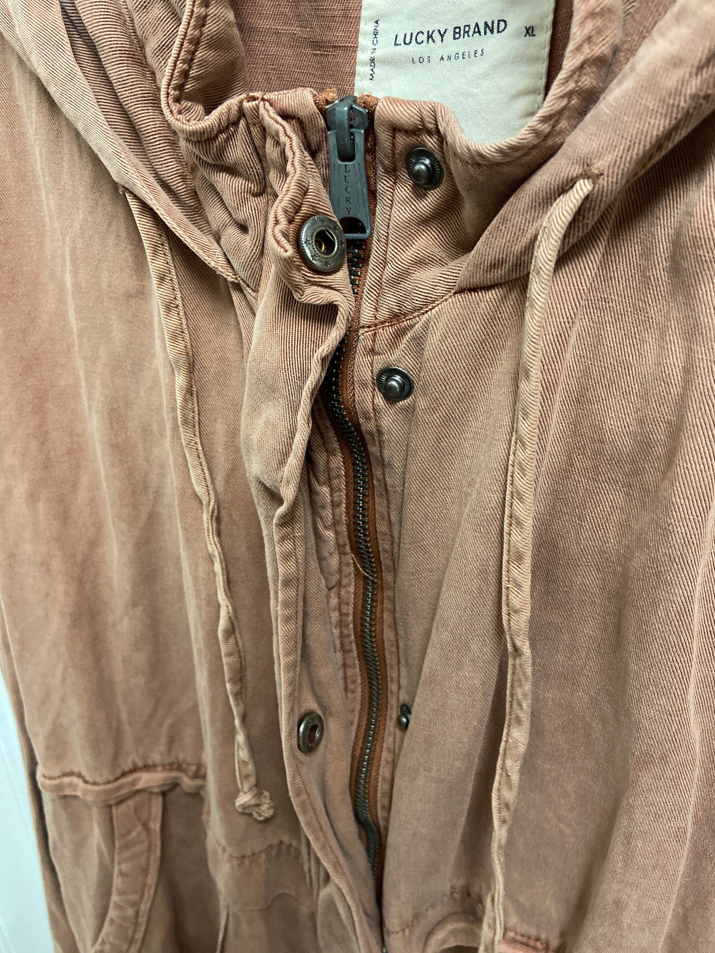 Jacket Denim By Lucky Brand In Mauve, Size: Xl