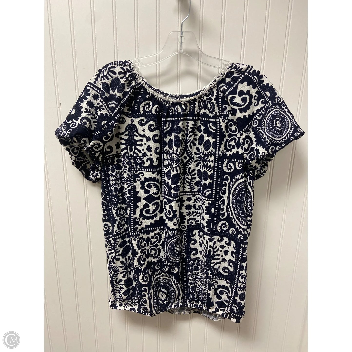 Top Short Sleeve By Clothes Mentor In Navy, Size: 1x