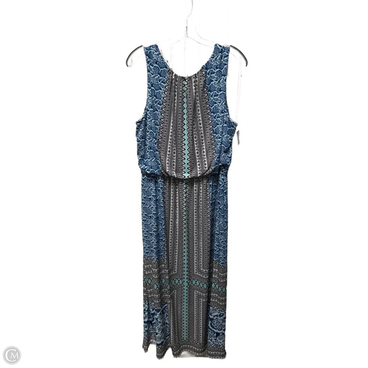Dress Casual Maxi By London Times In Black & Blue, Size: L