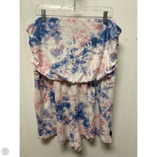 Romper By Clothes Mentor In Blue & Pink, Size: 2x