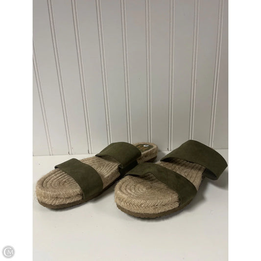 Sandals Flats By Haute Hippie In Cream & Green, Size: 9