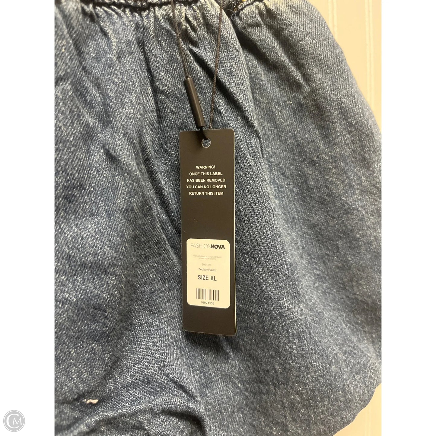 Shorts By Fashion Nova In Blue Denim, Size: Xl