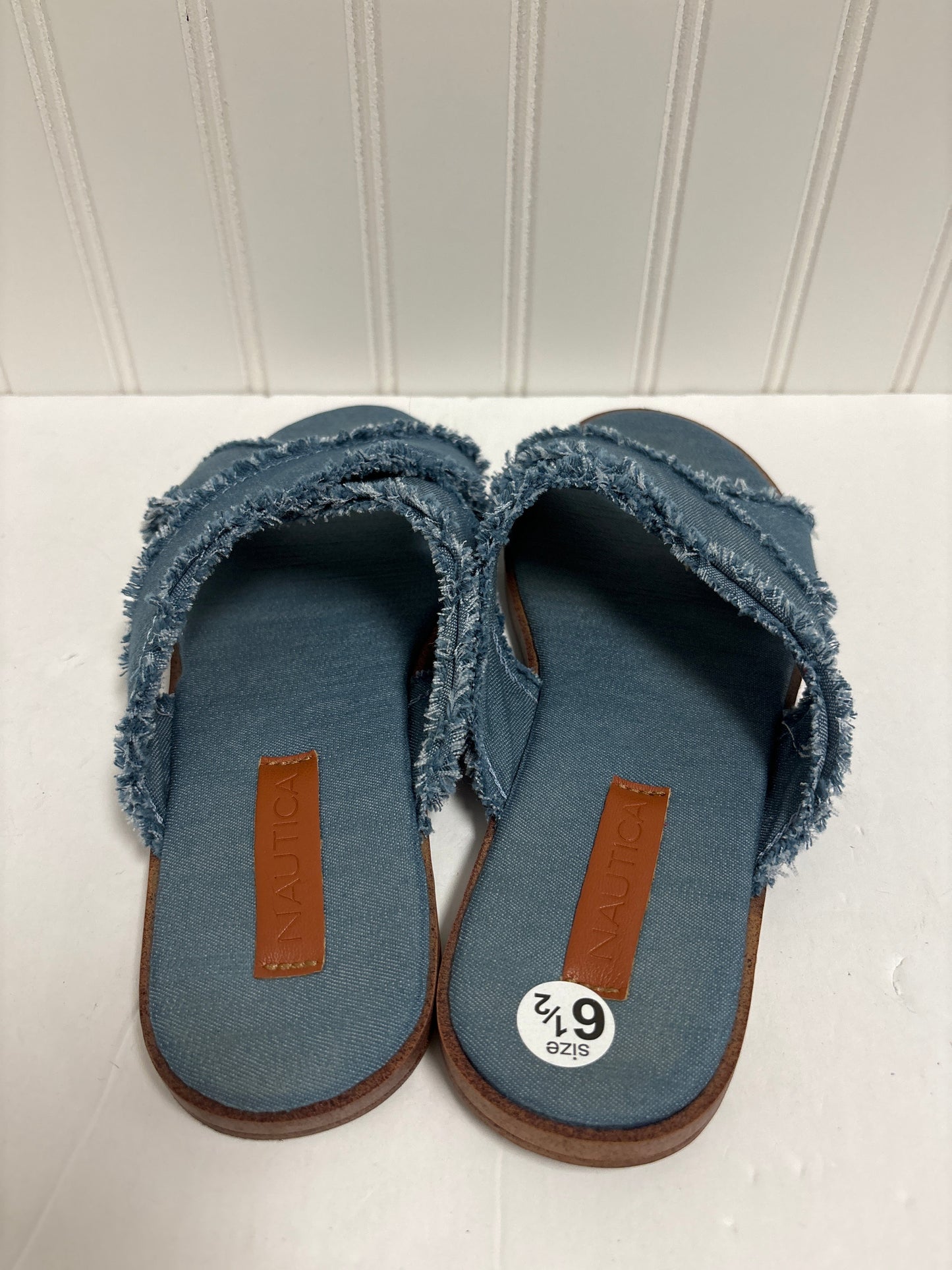 Blue Sandals Flats Nautica, Size 6.5