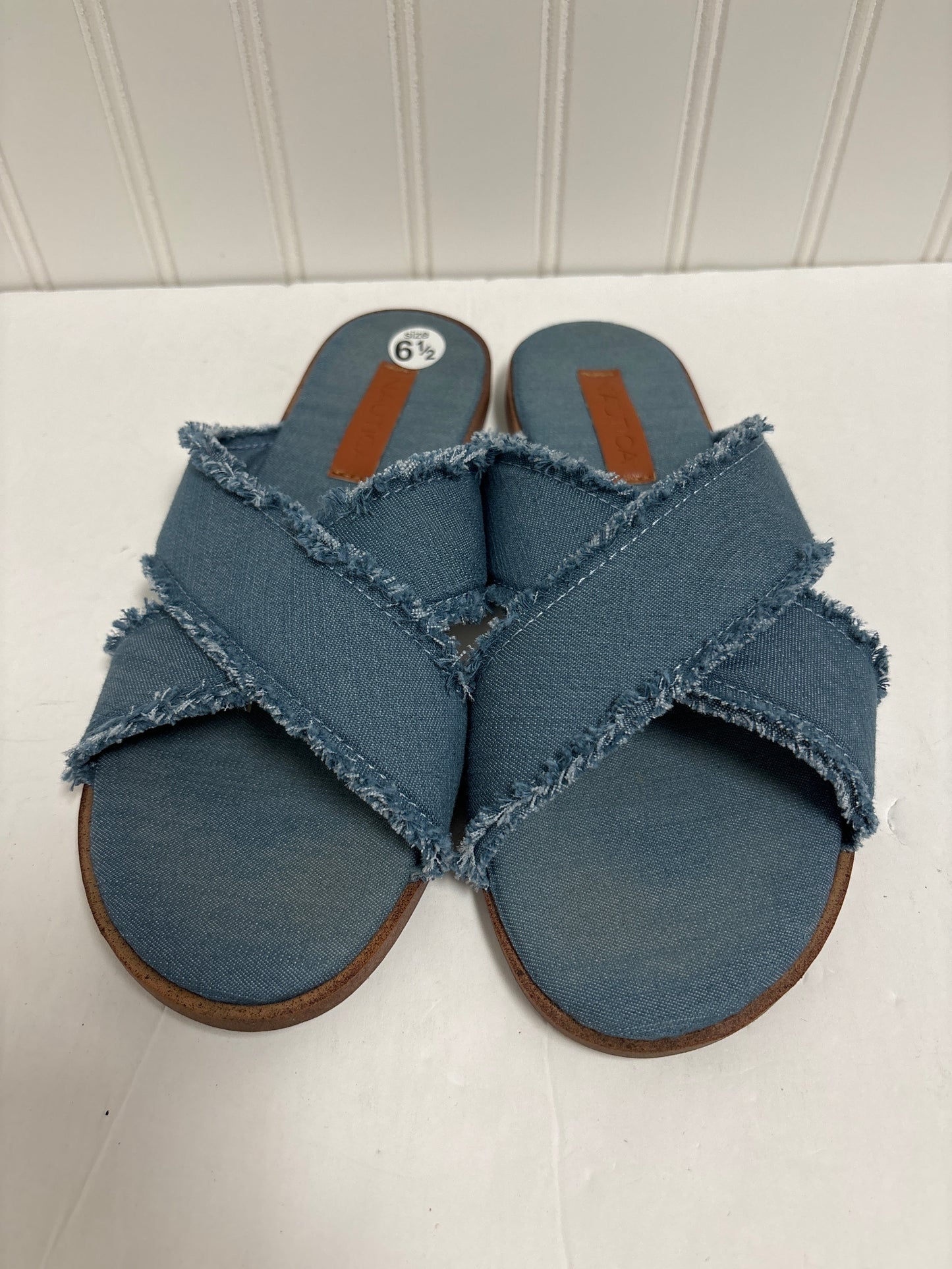 Blue Sandals Flats Nautica, Size 6.5