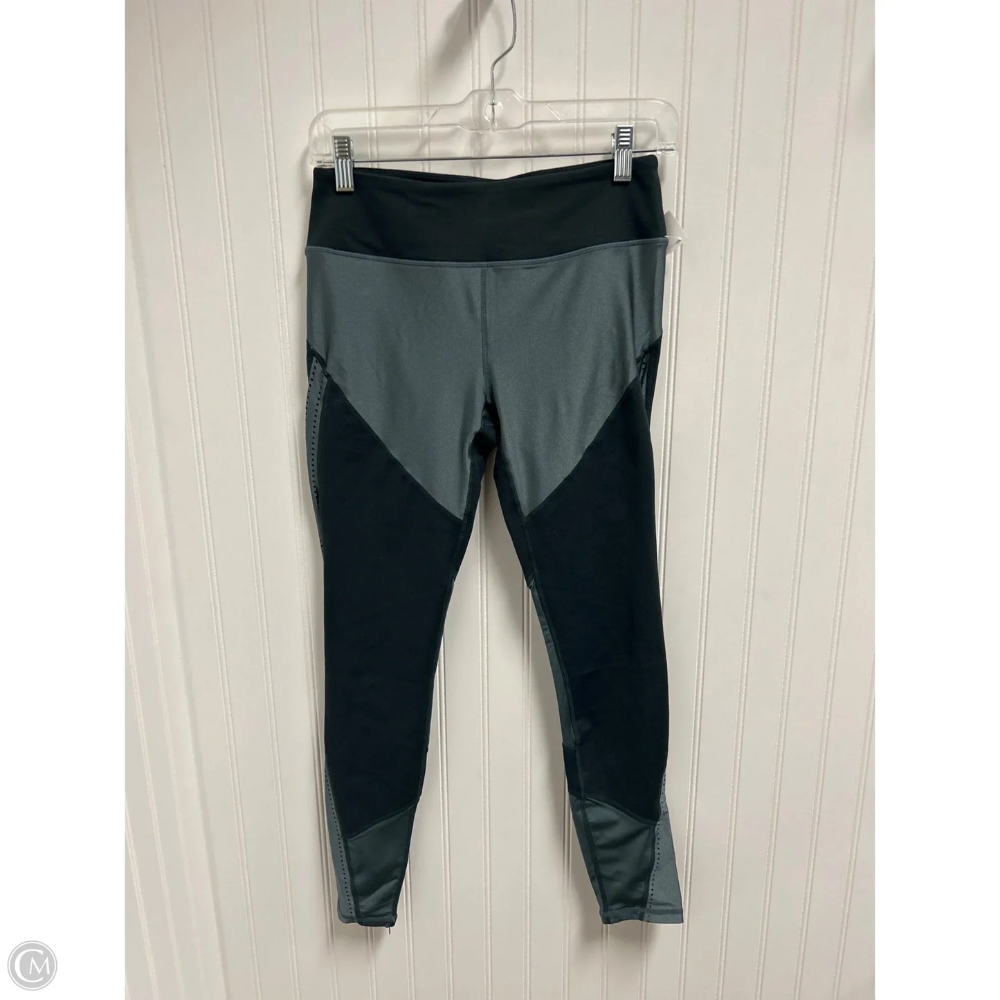 Athletic Leggings By Fabletics In Green & Grey, Size: S