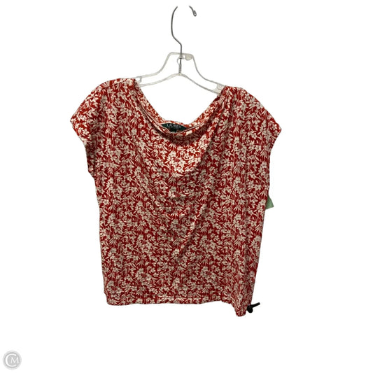 Top Short Sleeve By Lauren By Ralph Lauren In Red, Size: L