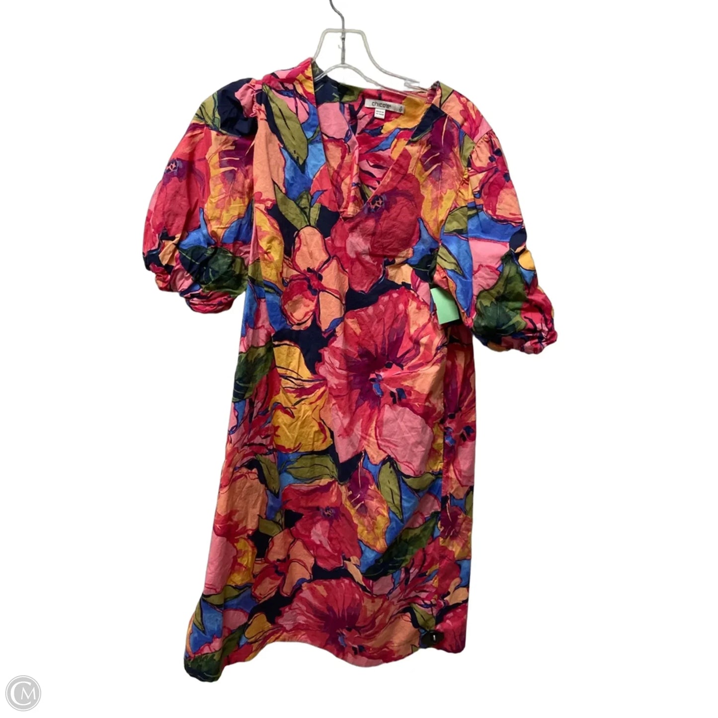 Dress Casual Maxi By Chicos In Floral Print, Size: L