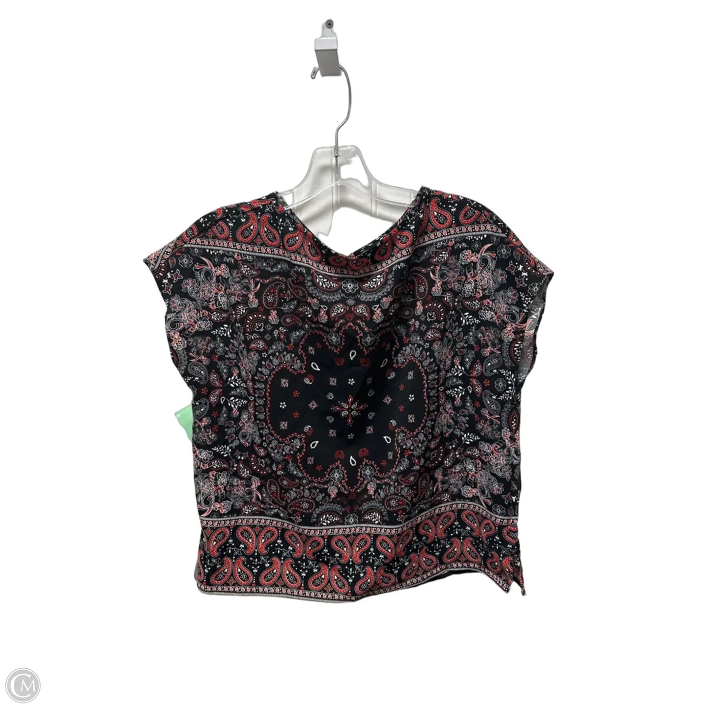 Top Short Sleeve By Rachel Roy In Black & Red, Size: S
