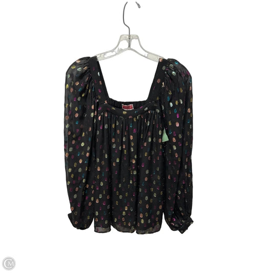 Top Long Sleeve Designer By Kate Spade In Polkadot Pattern, Size: S