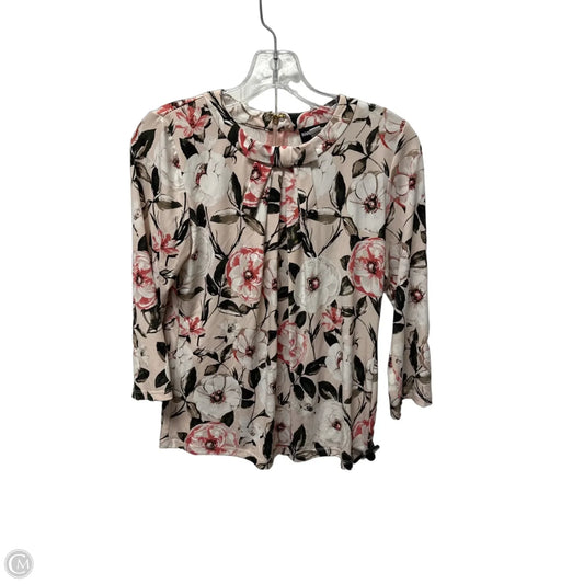 Top Long Sleeve Designer By Karl Lagerfeld In Floral Print, Size: S