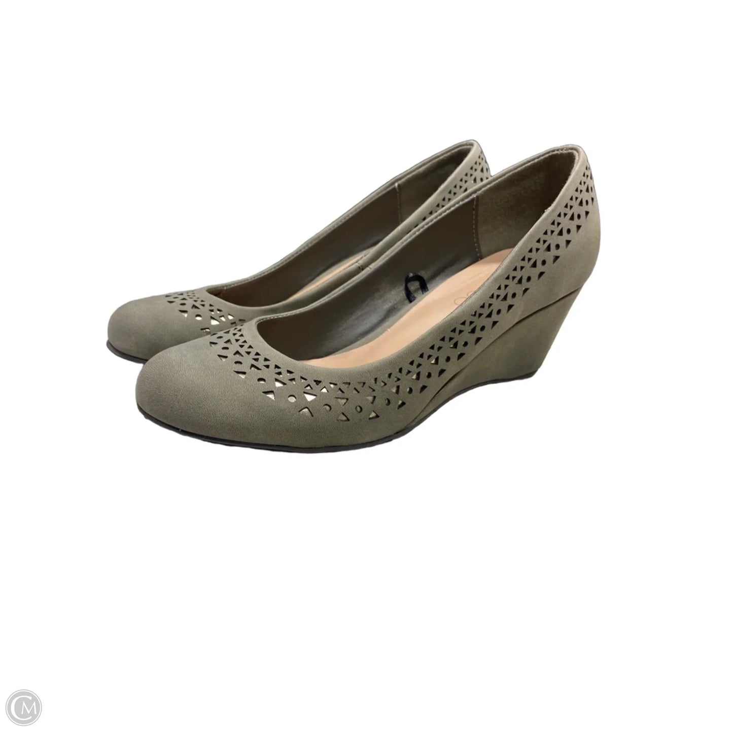 Shoes Heels Wedge By Me Too In Green, Size: 6