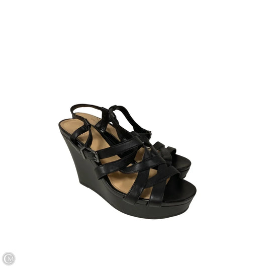 Shoes Heels Wedge By Gianni Bini In Black, Size: 8