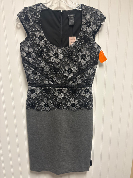 Dress Casual Midi By Ann Taylor In Grey, Size: S