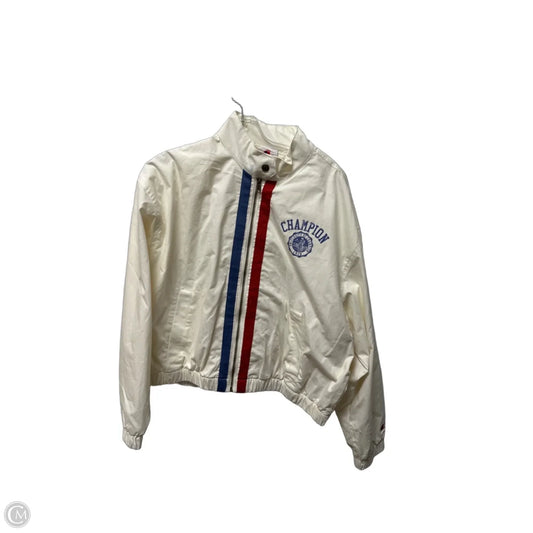 Athletic Jacket By Champion In Cream, Size: Xl