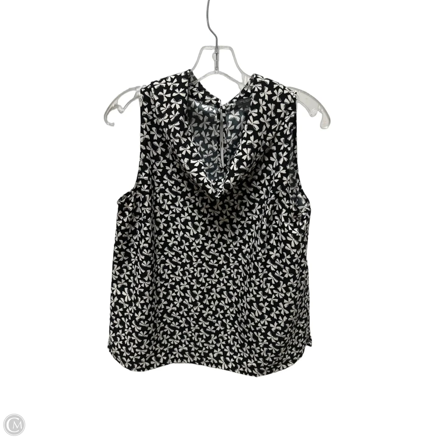 Top Sleeveless By Ann Taylor In Black & White, Size: S