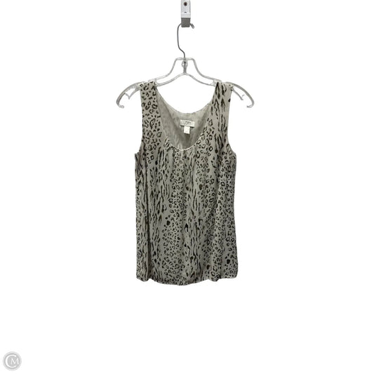 Top Sleeveless By Loft In Animal Print, Size: M