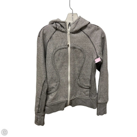 Athletic Jacket By Lululemon In Grey, Size: M