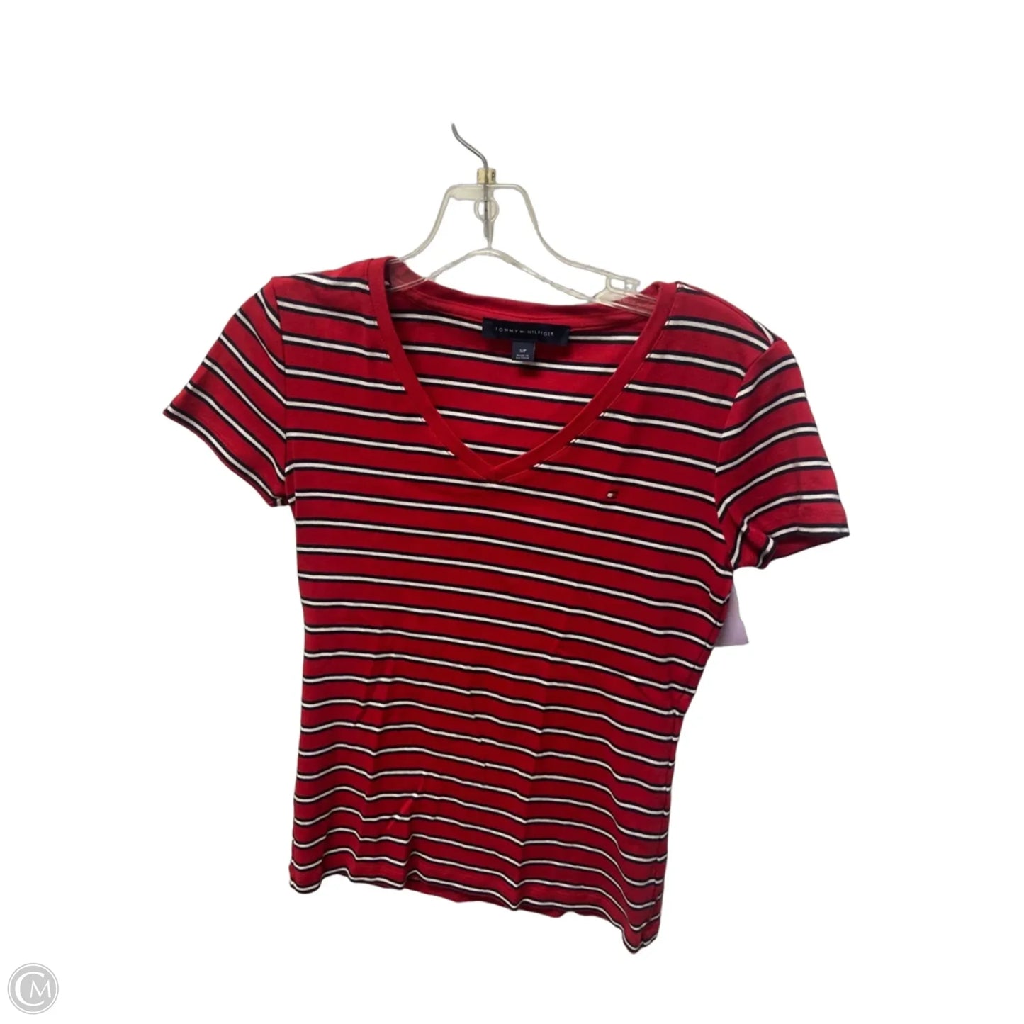 Top Short Sleeve By Tommy Hilfiger In Red, Size: S