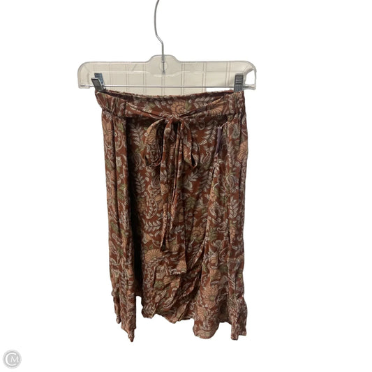Skirt Midi By Anthropologie In Brown, Size: M