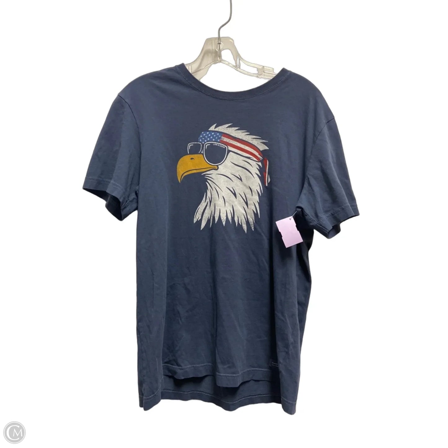 Top Short Sleeve By Life Is Good In Navy, Size: S