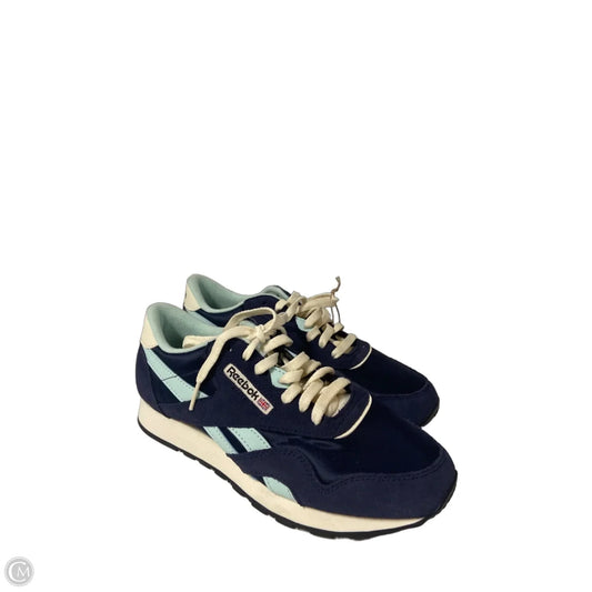Shoes Athletic By Reebok In Blue & White, Size: 8