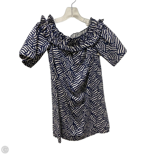 Dress Casual Midi By Vineyard Vines In Blue & White, Size: Xs